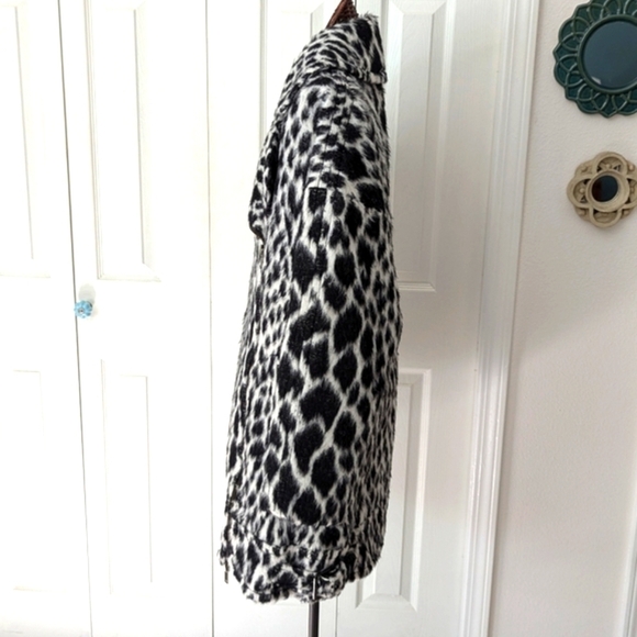 Banana Republic Moto Snow Leopard Print Alpaca Coat - Full Zip - Picture 15 of 16